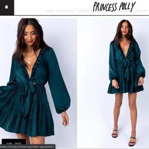 Princess Polly Teal Mini Dress